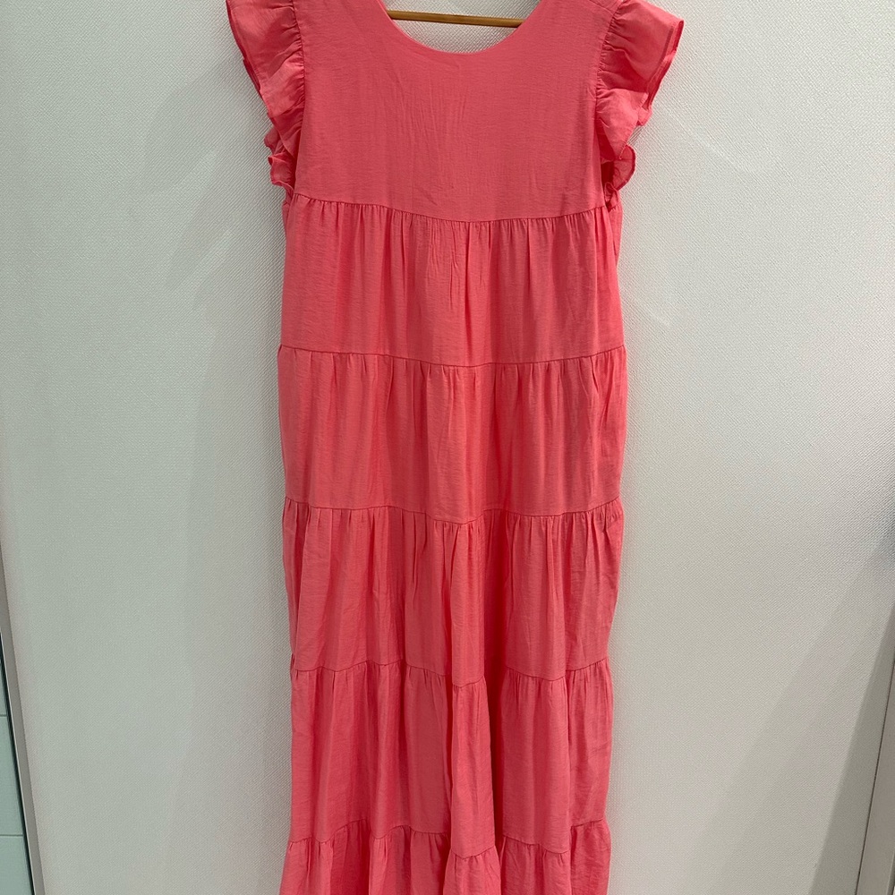 Pink Ruffled Women’s Dress